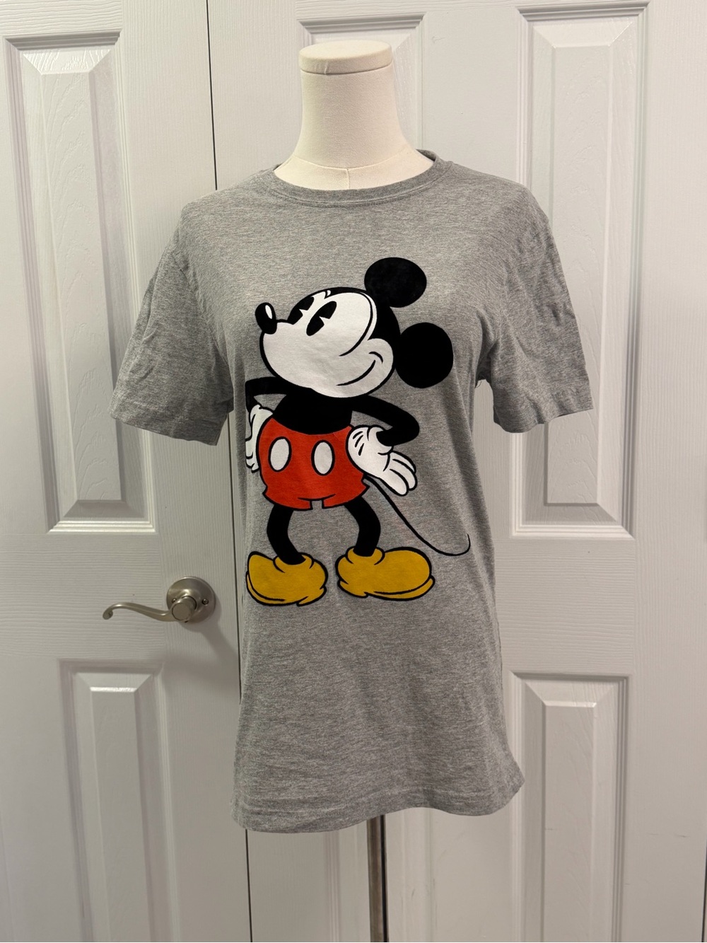 Disney Mickey Mouse Graphic Tee Heather Gray Small